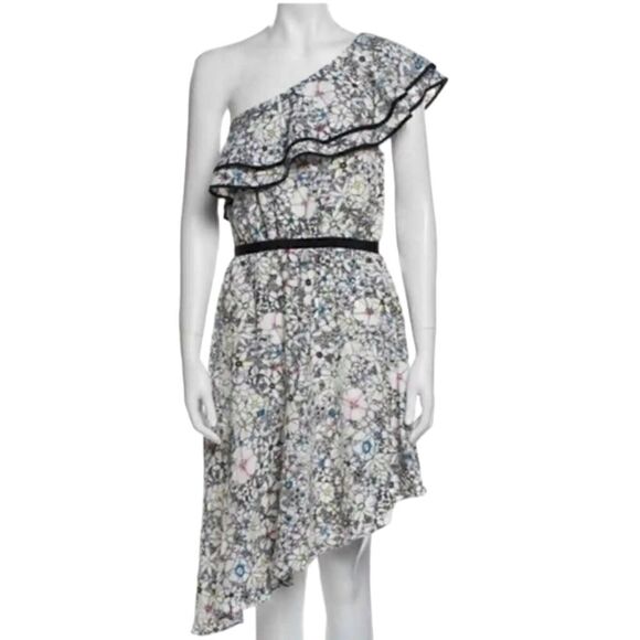 REVOLVE LIKELY Contour Daisy Delbarton Asymmetrical One Shoulder Dress Size 6 - Picture 3 of 9